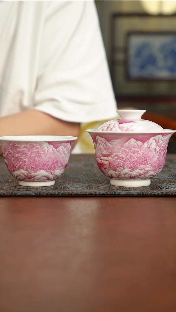 瓷片汪老师 粉彩雪景111111111