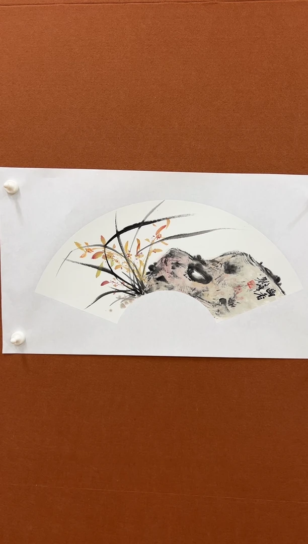 国画李文峰扇面花鸟