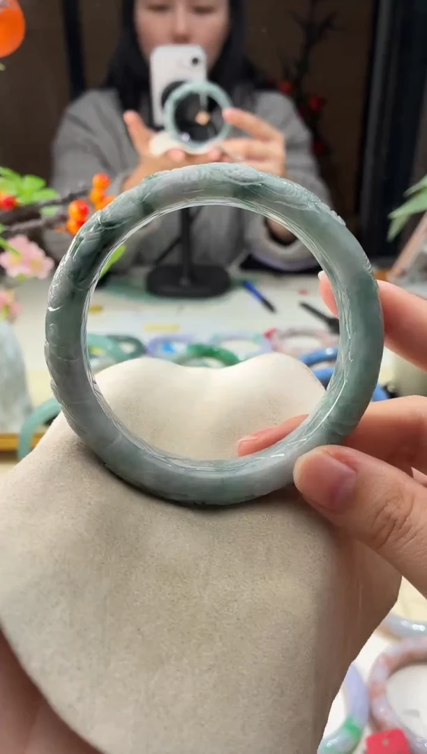 未镶嵌手镯翡翠4  翡翠手镯 63