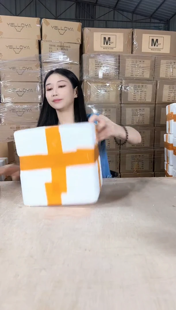 款条纹绿花釉中号17x15