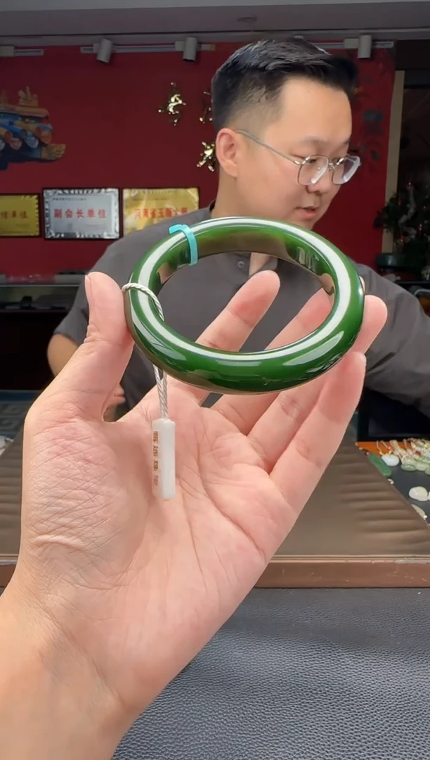 和田玉未镶嵌颈饰碧玉正装手镯54-61