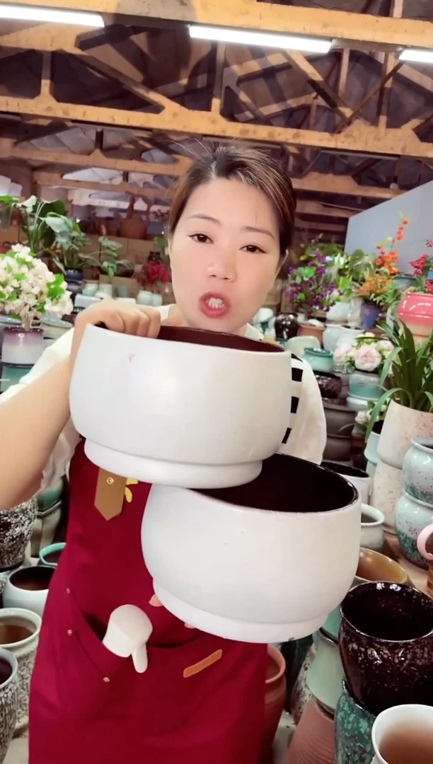 紫砂花盆高113口20