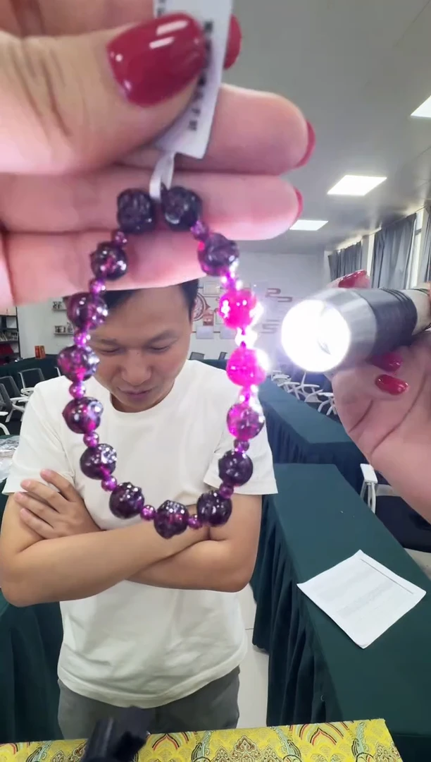 手链未镶嵌石榴石XZ1855 紫牙乌佛头