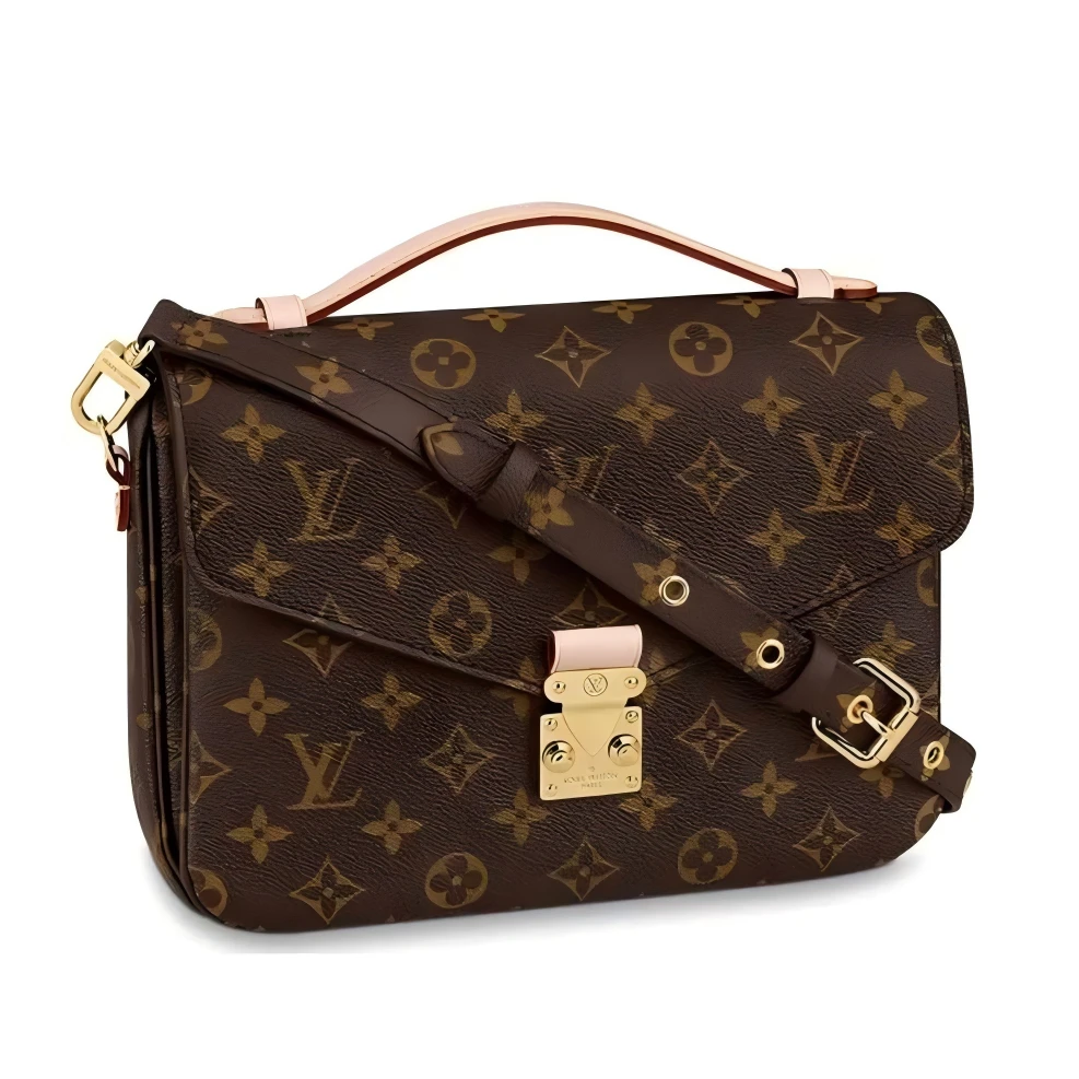99新 LouisVuitton/路易威登 LV 老花/拼色邮差包 芯片款