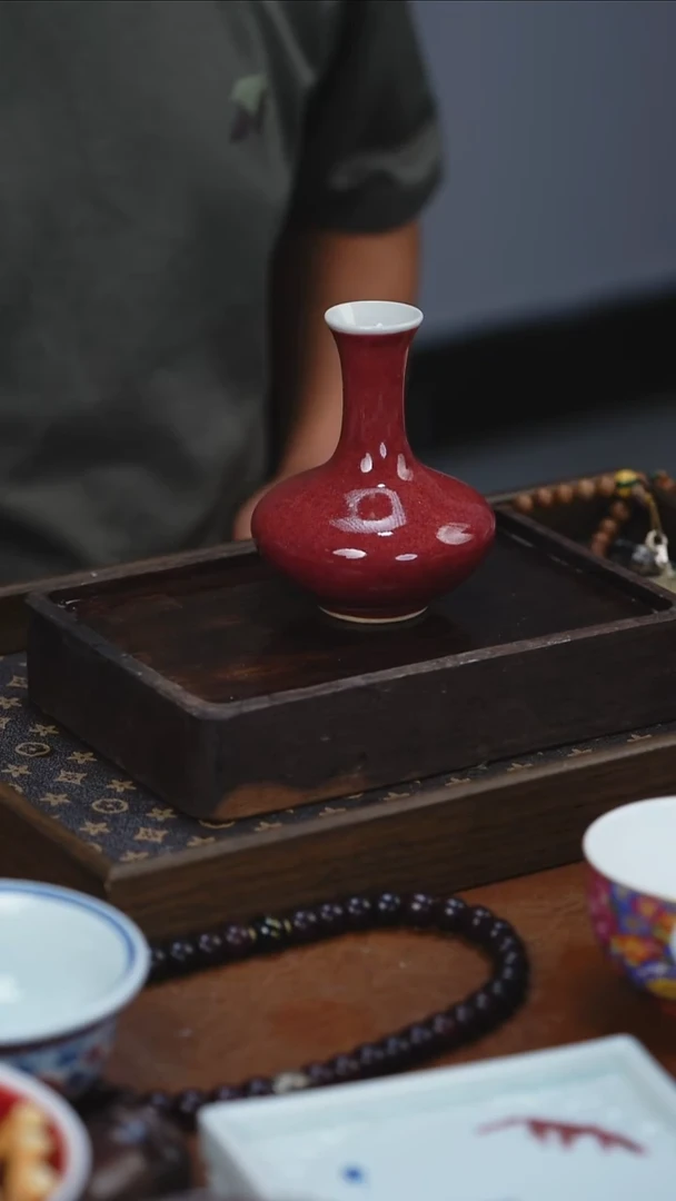 豇豆红小花瓶花插