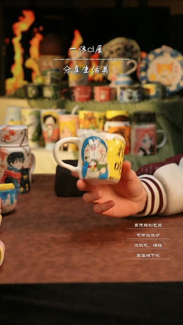 【闪购商品】摆件亲工手绘陶瓷-