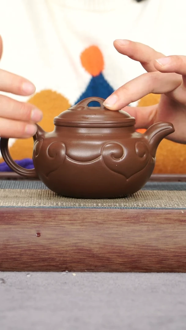 【闪购商品】紫砂茶壶底槽青 如意仿古