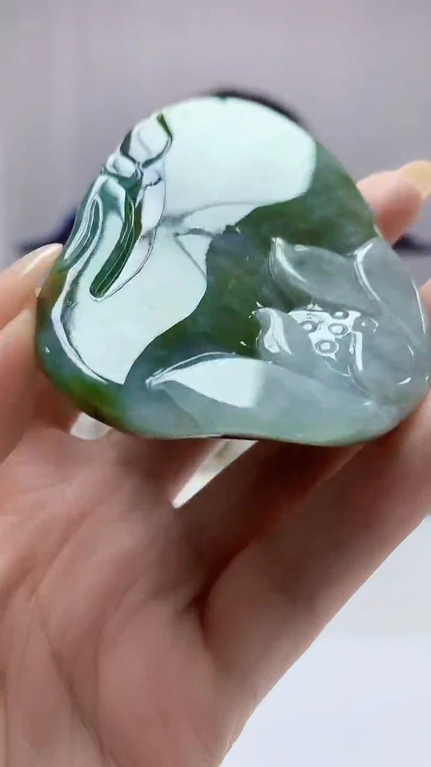 【闪购商品】定制翡翠未镶嵌5028DD-毛货挂件82