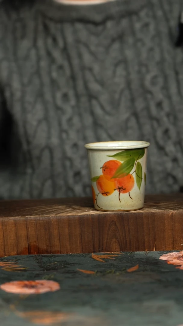 杯釉下彩手工手绘同款陶器