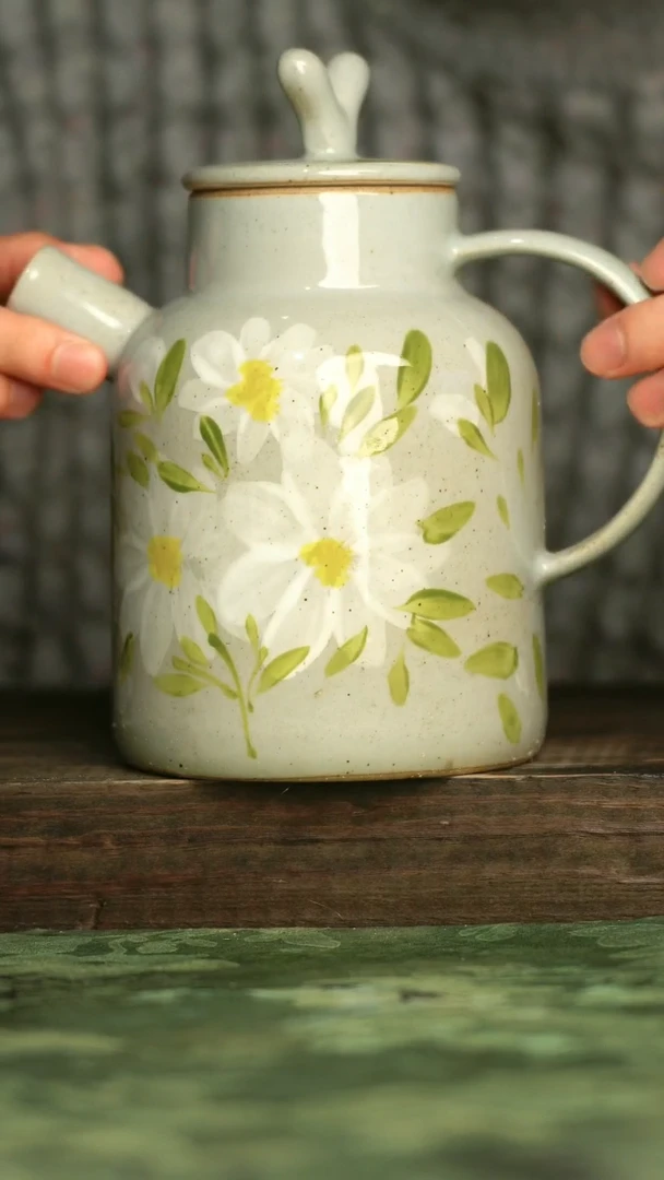 陶瓷青诗集手工手绘瓷器