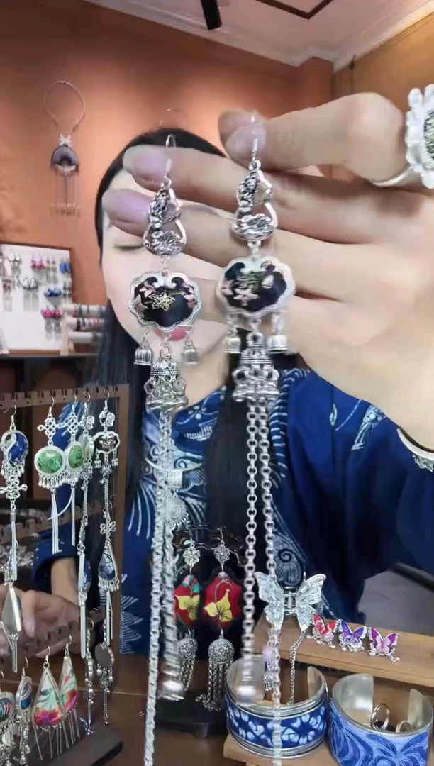 刺绣纯手工民族风耳环