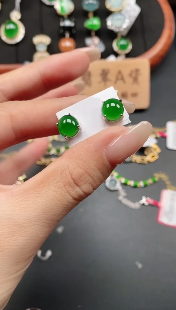 银S925镶嵌戒指翡翠111