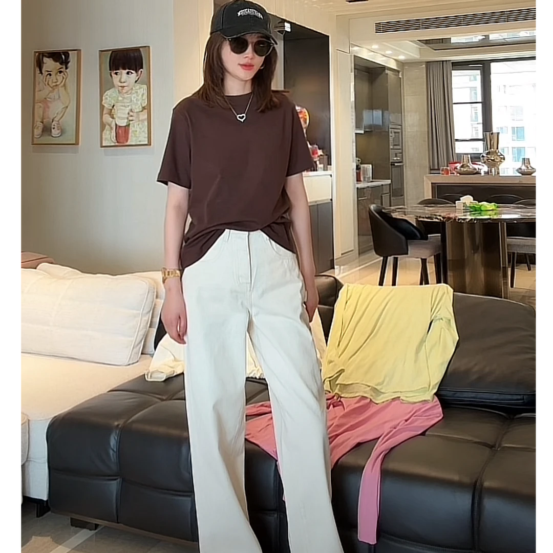 HEMJ 和梦洁"基础T"经典圆领纯色基础短袖T恤 MD1A0003