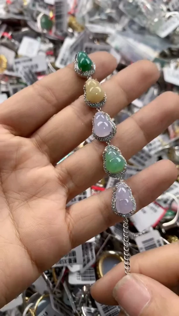 银S925镶嵌戒指翡翠888---2