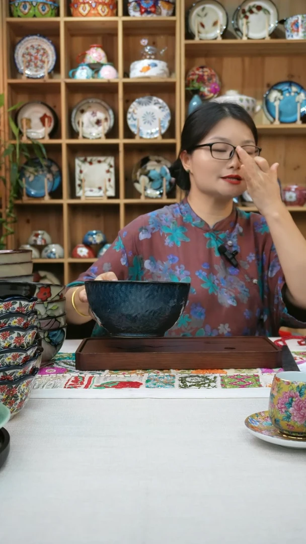 瓷片小可高温陶瓷餐具一只大碗