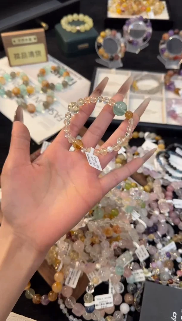 合金手链水晶黄水晶x2192