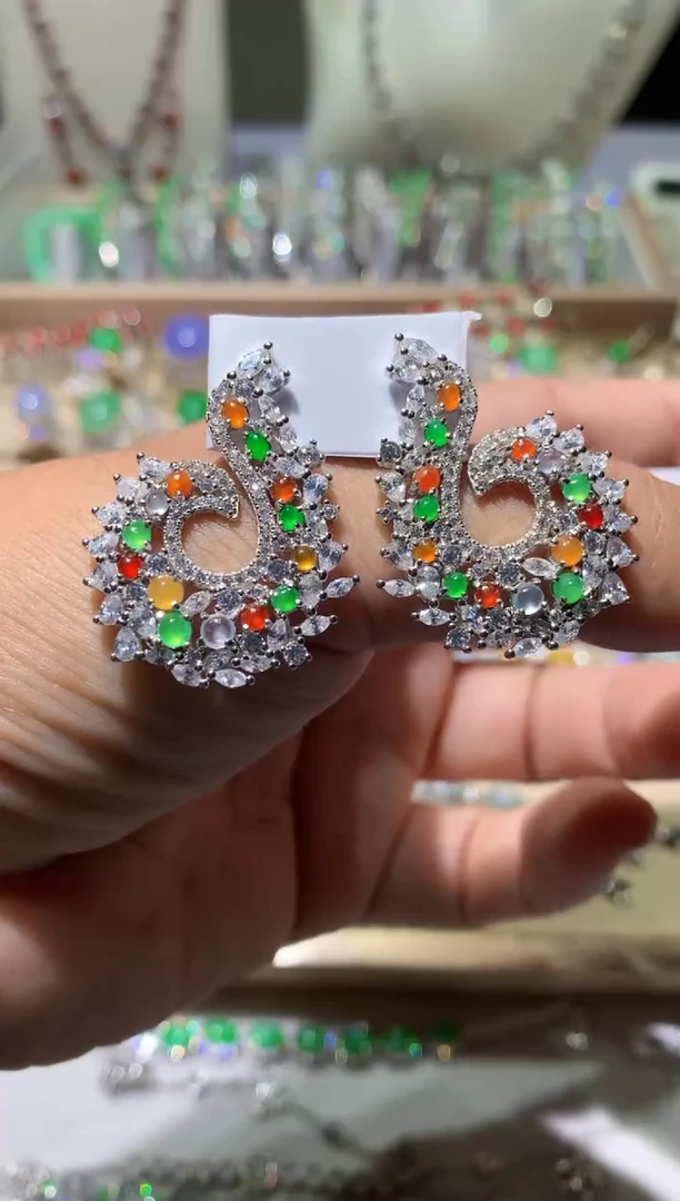 未镶嵌翡翠耳饰耳钉