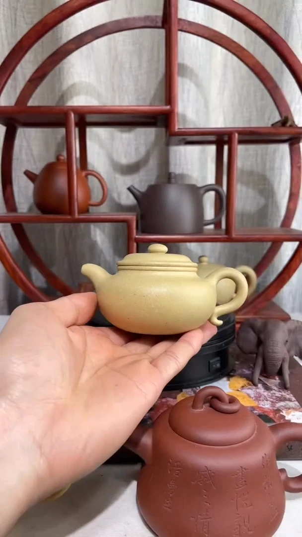 【闪购商品】紫砂茶壶宝山墨绿大亨仿古140cc