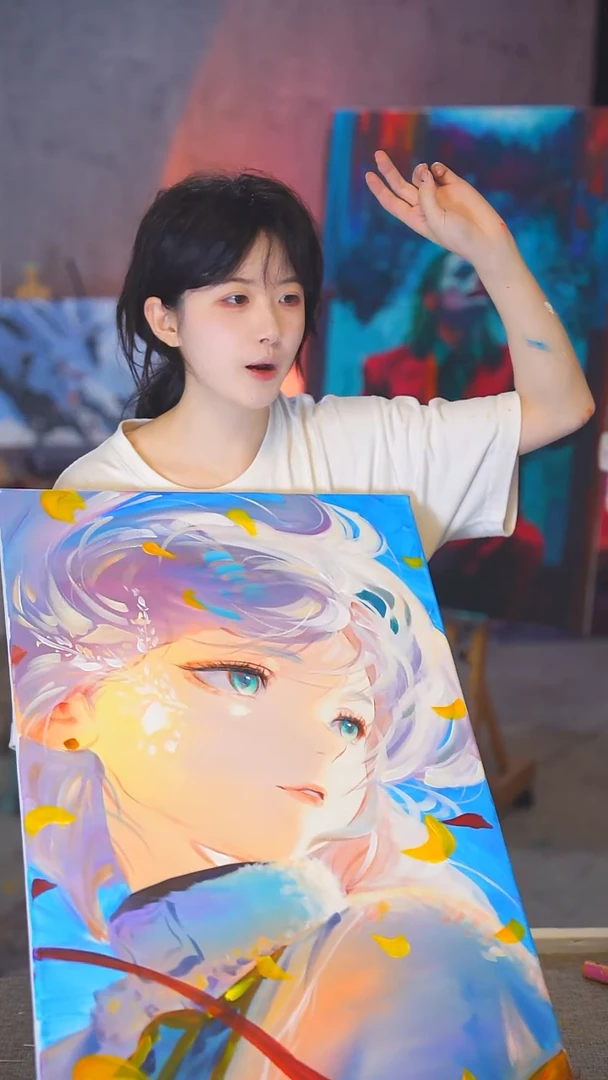 油画?****?芙莉莲丙烯画纯手绘