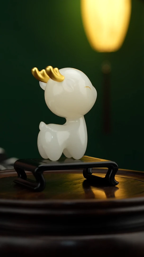 玉【一鹿有你】天然玉石摆件