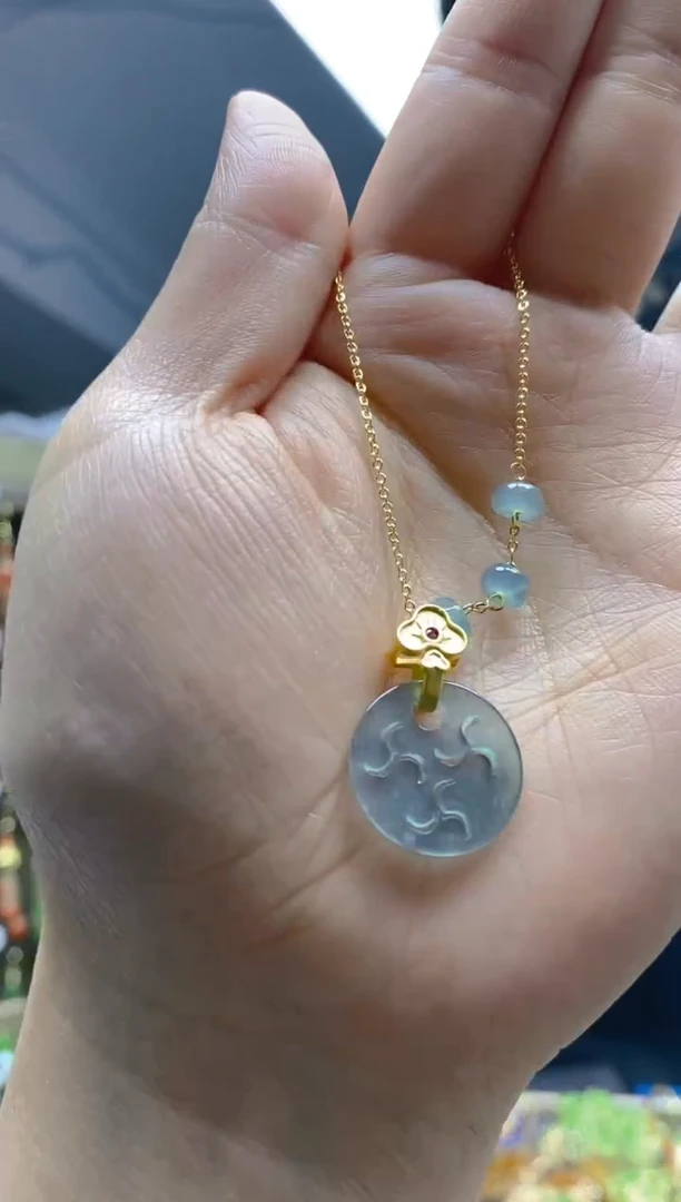 【闪购商品】翡翠耳饰合金0411翡翠锁骨链