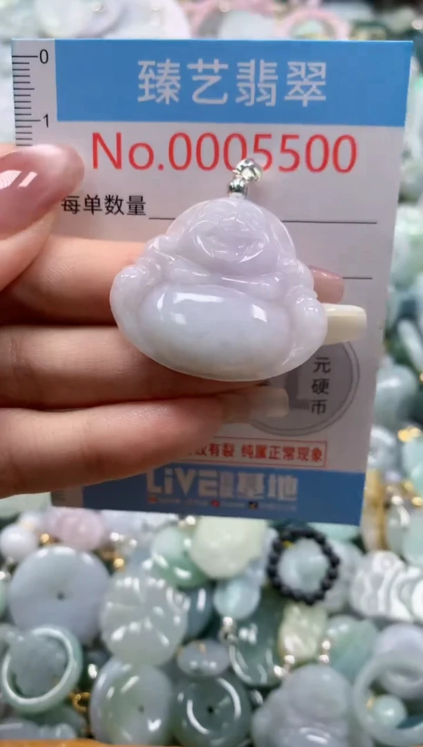 翡翠未镶嵌颈饰含绳0005500