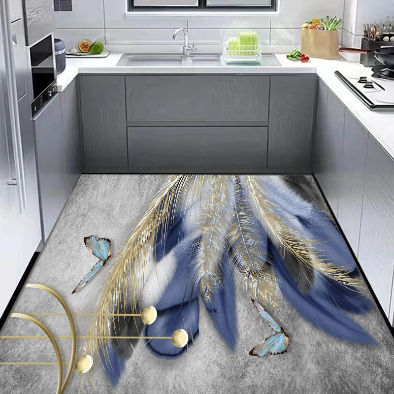 A020[60*120cm]硅藻泥阳台飘窗床边地垫入户门移动门长条吸水地毯