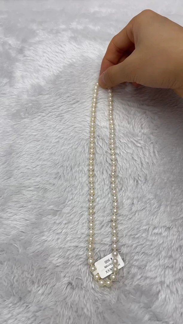 项链银S925镶嵌海水珍珠AK羽皇金5.5-6mm