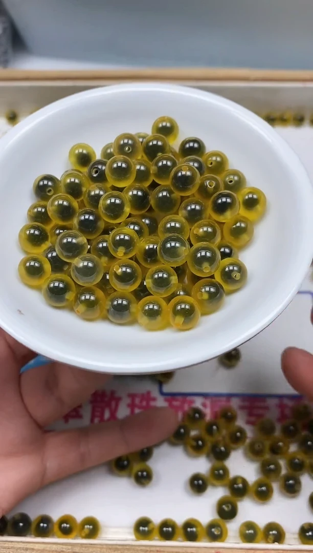 玛瑙/玉髓散珠未镶嵌D457 黄糖心8mm10个9.9元