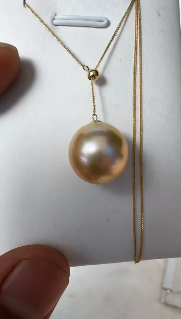海水珍珠18K金镶嵌颈饰项链
