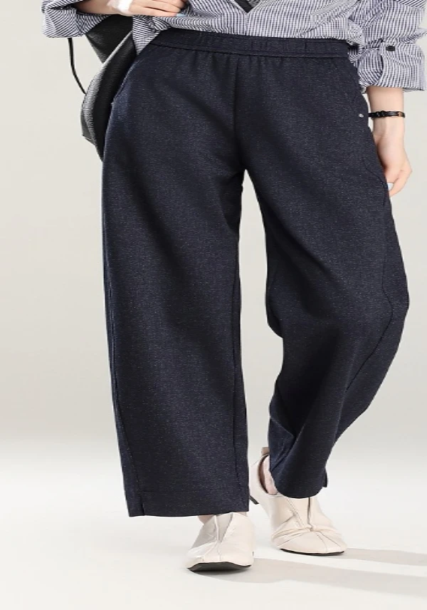 直筒裤春秋松紧做旧休闲裤秋季牛仔裤加厚长裤纯色16006