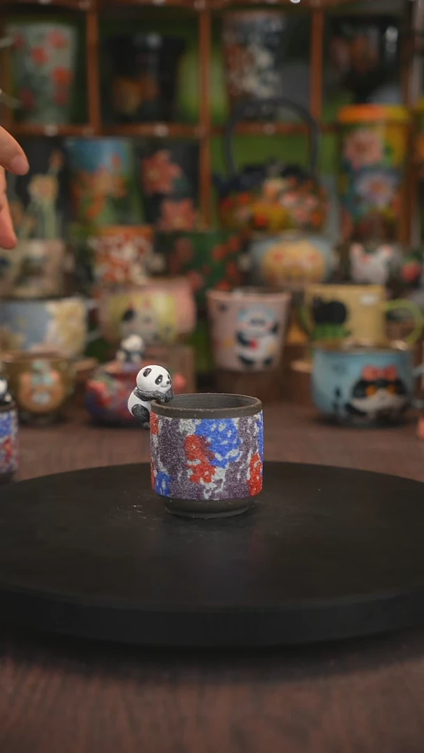 紫砂 手绘釉下彩