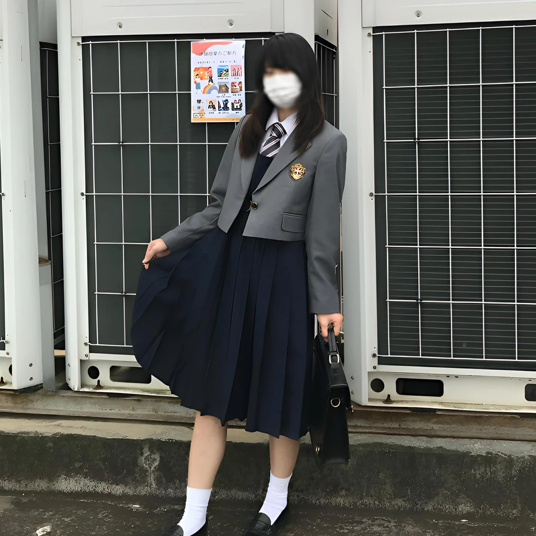 放学后/韩版小西装/JK女款短西服春秋季黑灰清冷西装学院风