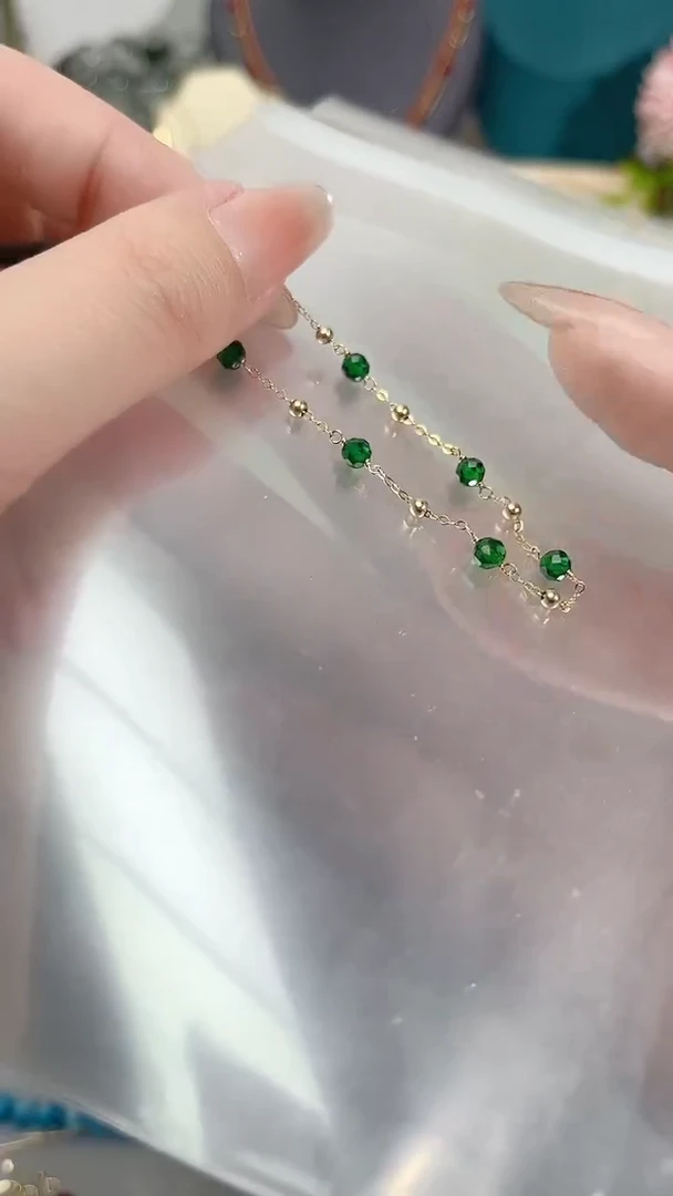 【闪购商品】透辉石手链14K金镶嵌满79