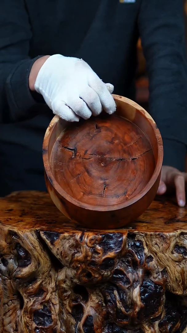 枣木百年雷击枣木置物盘（直径20）