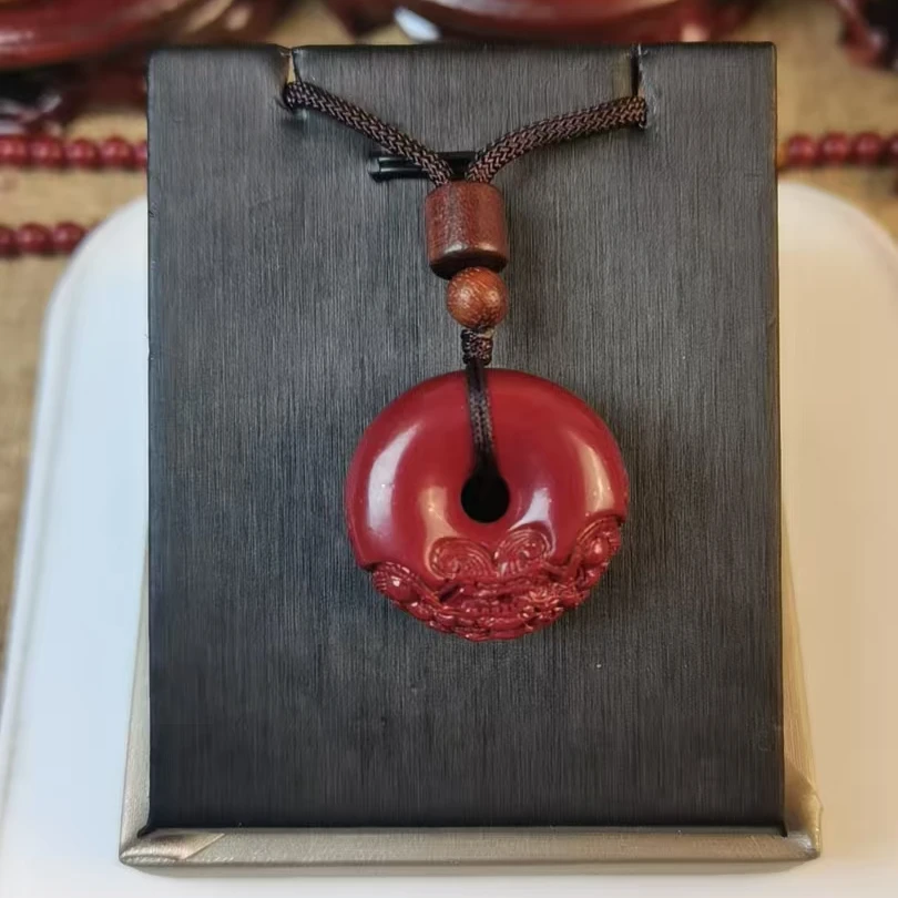 含辰砂工艺品朱砂貔貅平安扣吊坠本命年