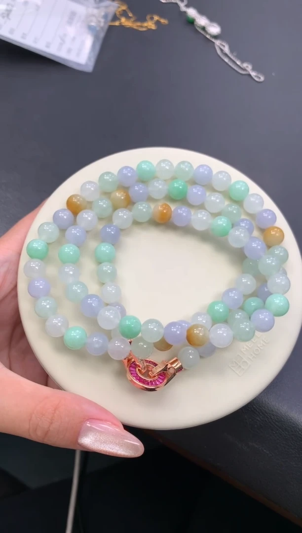 颈饰未镶嵌翡翠青**q48小时鉴赏期 退货不扣服务费