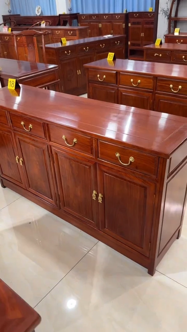 花梨木类端景台托*148*40*80刺猬紫檀餐边柜2个