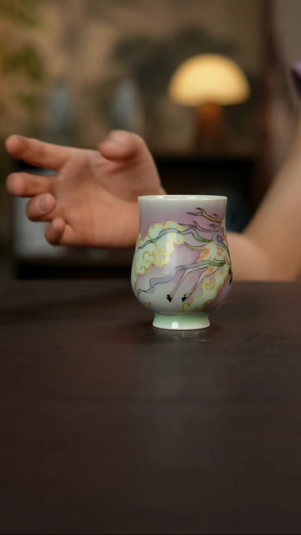杯景德镇陶瓷杯碗柴烧多人