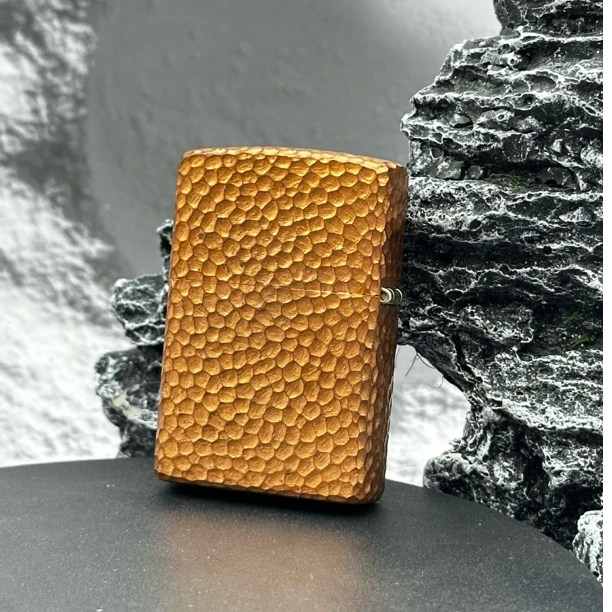 [CC]Zippo打火机纯紫铜陨石坑