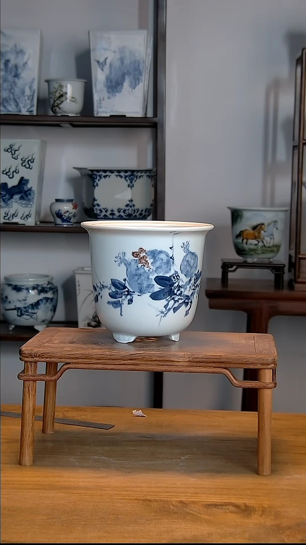 景德镇陶瓷手工花盆