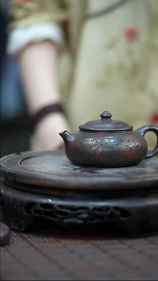 茶壶紫砂宜兴紫砂岁颐传砂原矿全手12