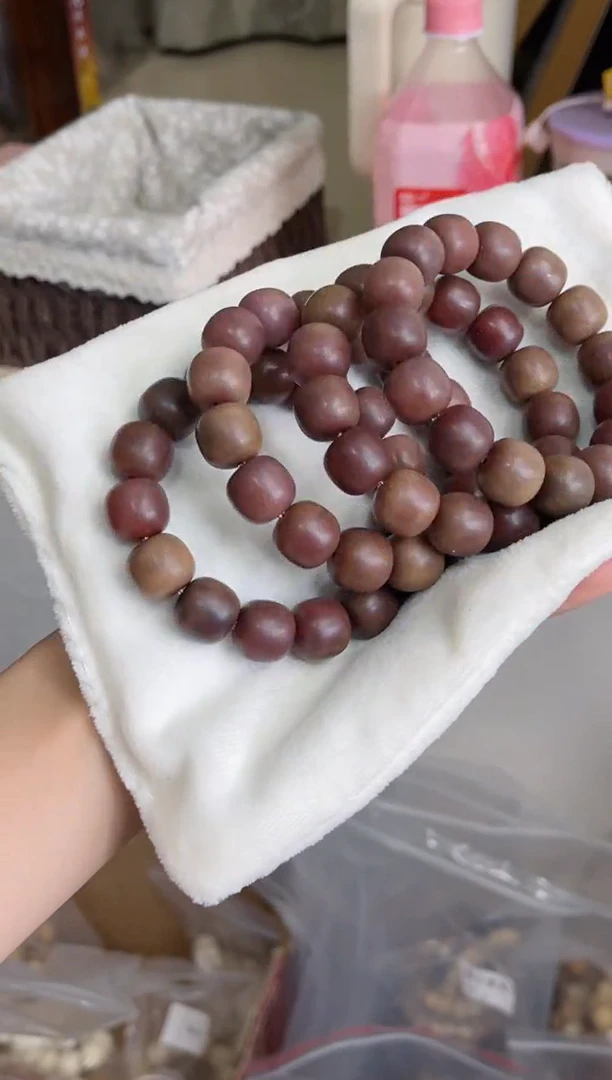 菩提根/象牙果手串v91紫美人·干磨桶珠14*15手串