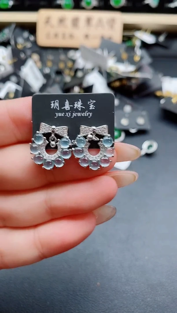 银S925镶嵌戒指翡翠1