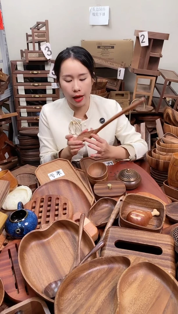 木    柚木锅铲34*8cm    A