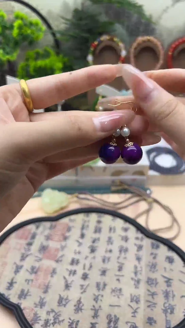 未镶嵌苏纪石（舒俱来）耳钉45