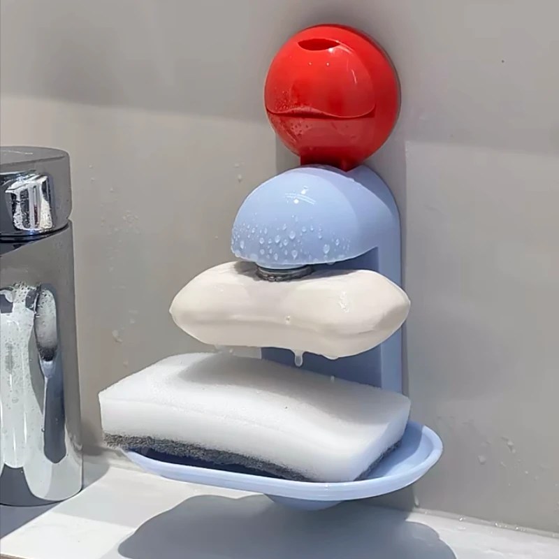 磁吸肥皂架家用卫生间墙上壁挂式2025新款免打孔沥水海绵肥皂盒