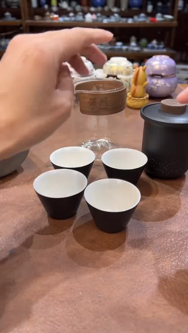 真的很便宜超好看会开片的旅行茶具
