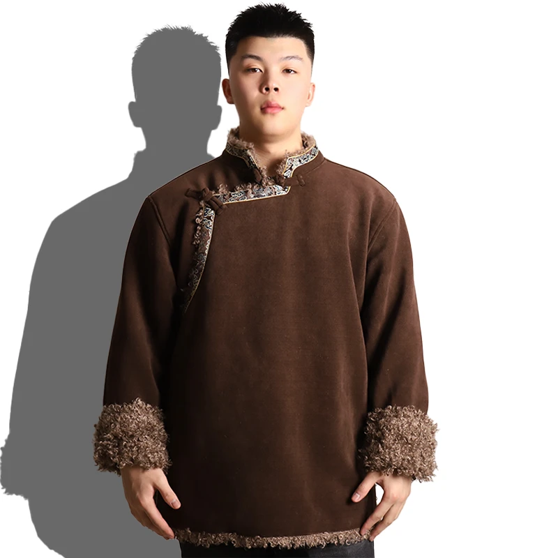 新款加厚棉袄藏式外套男藏装藏族服装男士冬装2025冬季民族风贵族