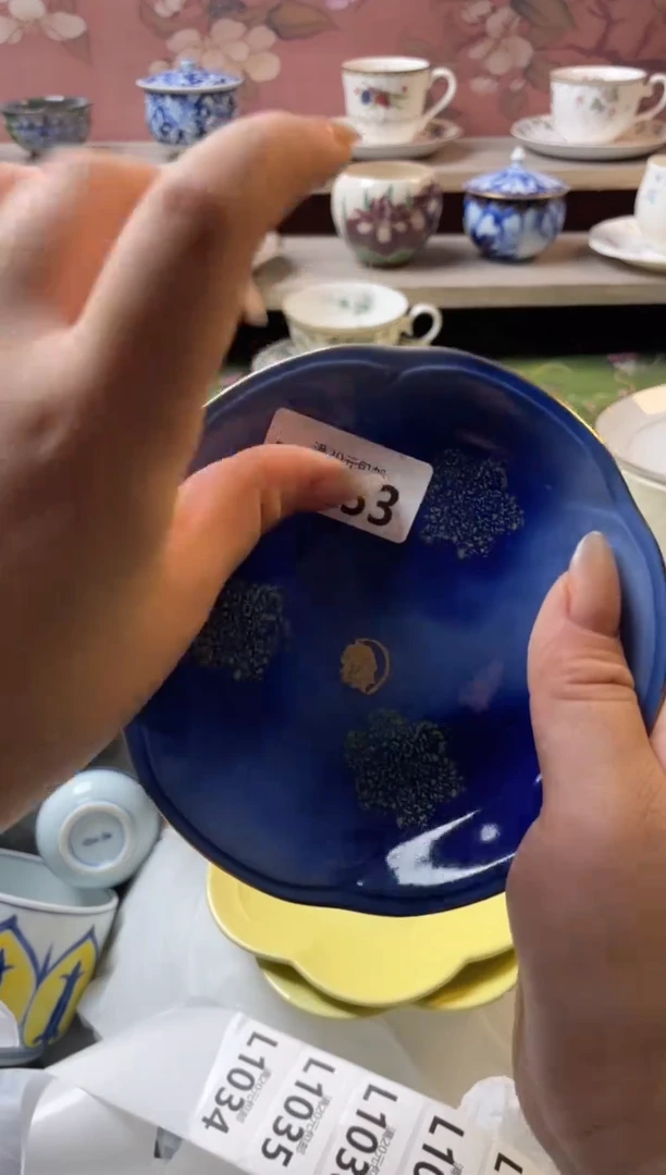 瓷片鹌***工瓷器瓷器L1033